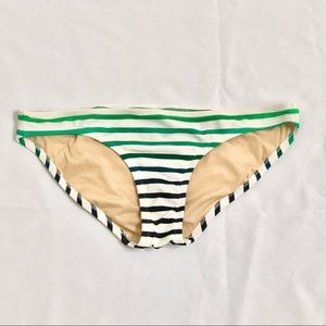 Bikini bottoms striped green J Crew sz S